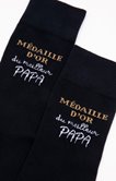 Chaussettes médaille d'or meilleur papa