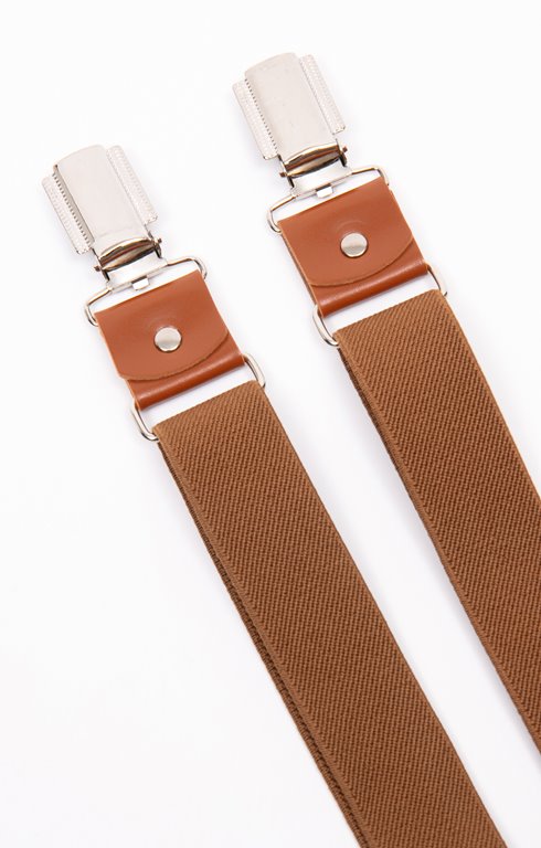 Bretelles à Boucle Jeremiah Watt – Cuir Marron, Boucles Ovales, USA