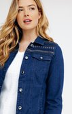 Veste en denim brodé