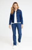 Veste en denim brodé