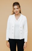 Veste doublée col tailleur et bouton