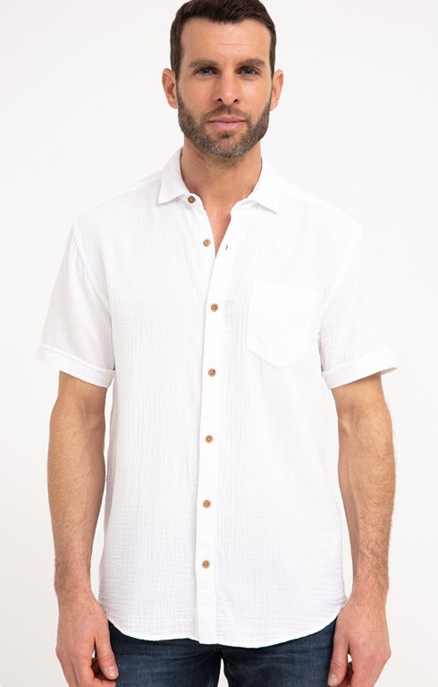 Chemise manches courtes Double Gaze