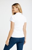 Tee-shirt col polo strass