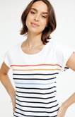Tee-shirt à rayures manches courtes