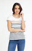 Tee-shirt à rayures manches courtes