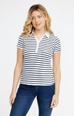 Tee-shirt col polo à rayures