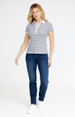 Tee-shirt col polo à rayures