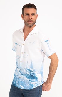 Chemise manches courtes Aqua
