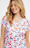 Tee-shirt été imprimé fleur multicolore