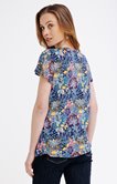 Tee-shirt été imprimé fleur indienne