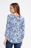 Tee-shirt imprimé fleur bleue