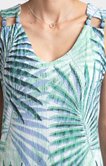 Débardeur été imprimé motif tropical