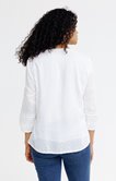 Blouse unie brodée 