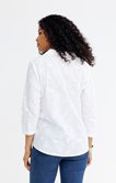 Chemise unie brodée en coton 