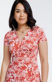 Robe midi en maille imprimée