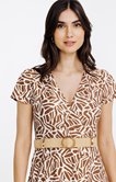 Robe cache-coeur avec ceinture rafia