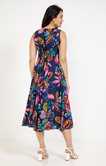 Robe longue en voile de coton imprimé