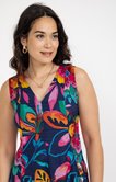 Robe longue en voile de coton imprimé