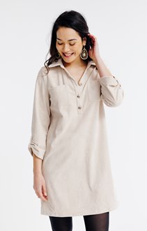 ROBE TUNIQUE EN VELOURS COTELE