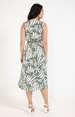 Robe longue avec ceinture rafia