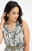 Robe longue avec ceinture rafia