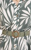 Robe longue avec ceinture rafia