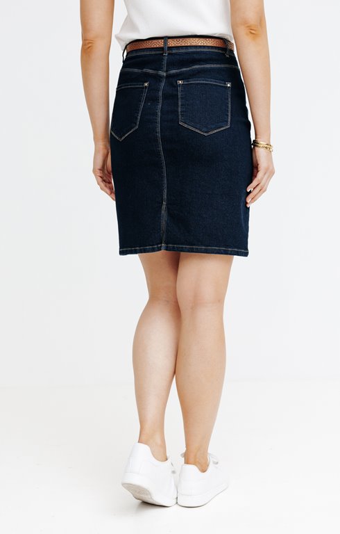 Jupe courte en denim avec ceinture Jupe courte en denim avec ceinture