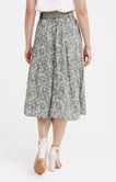 Jupe longue imprimée froissée ceinture