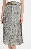 Jupe longue imprimée froissée ceinture