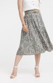 Jupe longue imprimée froissée ceinture