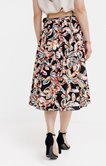 Jupe longue imprimée froissée ceinture
