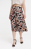 Jupe longue imprimée froissée ceinture