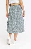 Jupe longue imprimée plissée ceinture