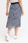 Jupe longue plissée imprimée doublée