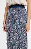 Jupe longue plissée imprimée doublée