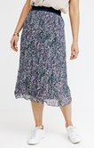 Jupe longue plissée imprimée doublée