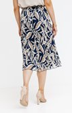 Jupe longue froissée imprimée doublée