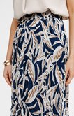 Jupe longue froissée imprimée doublée