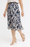Jupe longue froissée imprimée doublée