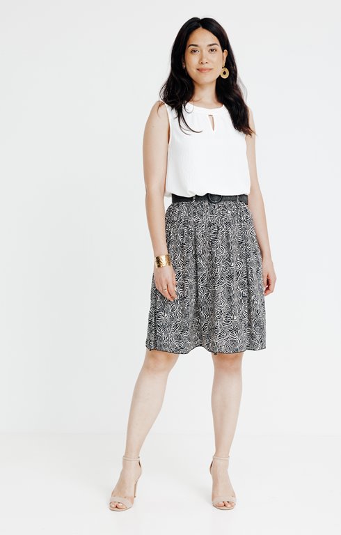 Jupe Marks And Spencer Jupe Femme MARKS & SPENCER En Viscose Noir Taille 20 - Coupe A-Line, Fentes Latérales - État Parfait Skirt Mini