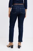 Pantalon 7/8 denim stone avec ceinture