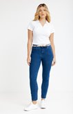 Pantalon 7/8  en denim stone bi-stretch