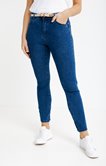Pantalon 7/8  en denim stone bi-stretch
