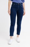 Pantacourt denim stone zip jambes