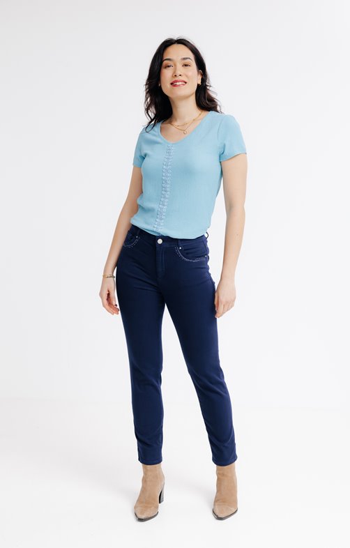 Pantalon Rose Fushia Pantalon Velours Bleu Femme Jeans 3 4 Femme