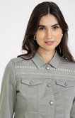 Veste en coton viscose brodée
