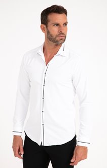 Chemise manches longues unie