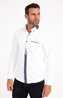 Chemise manches longues détails imprimés