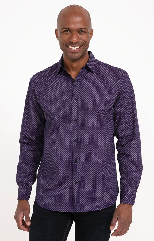 Chemise manches longes MACK Prune