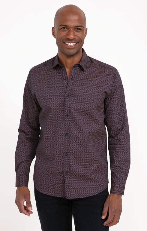 Chemise manches longues YORK Brique